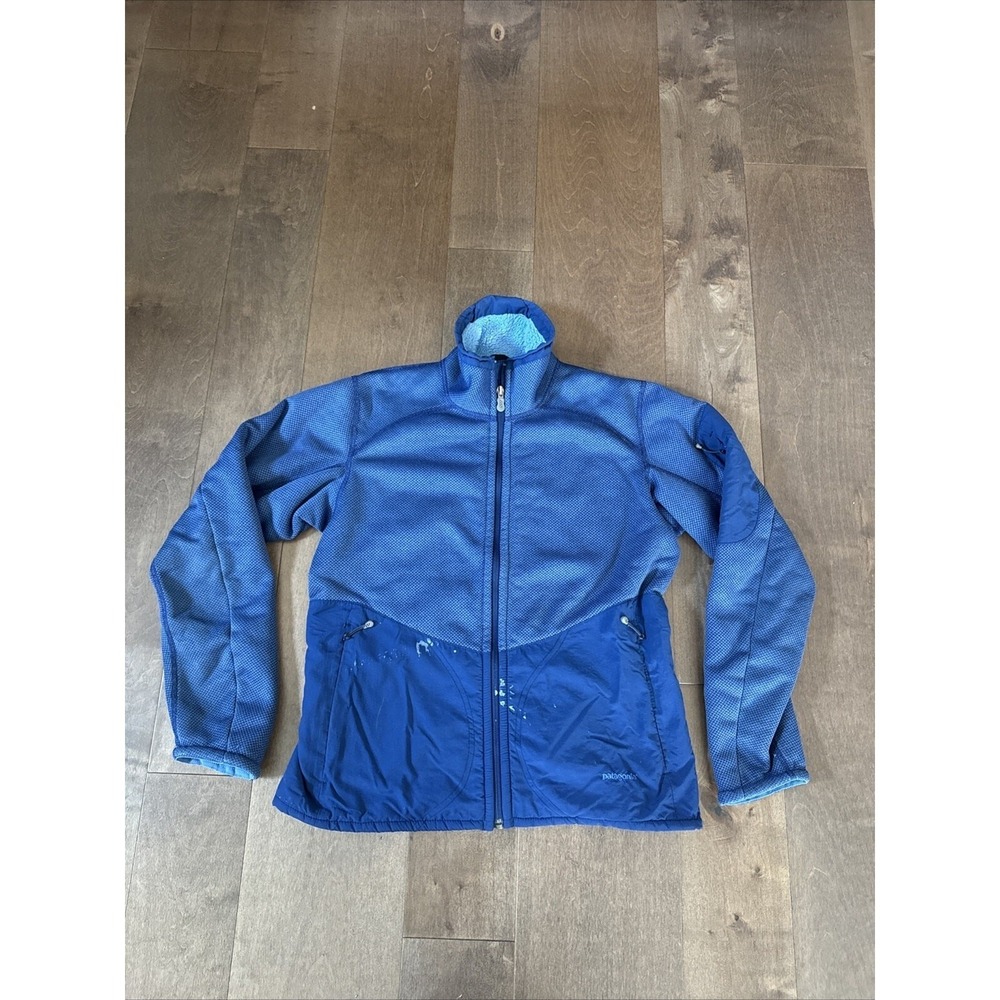 Blue Patagonia Women's El Full Zip Mock Neck Fleece Jacket Medium